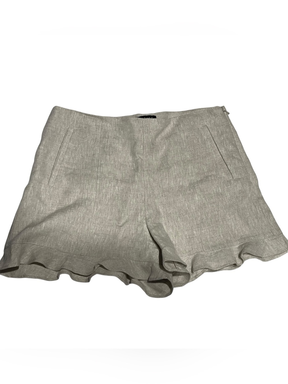 1 STATE Linen Ruffle Hem Shorts